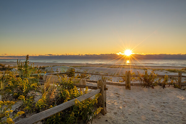 beach sunset on lbi