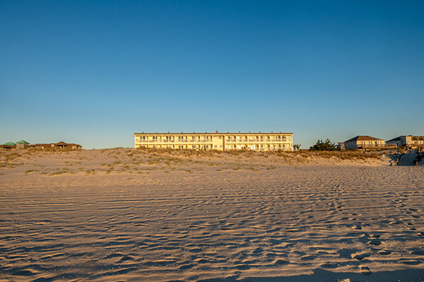 view of back exterior of long beach island hotel