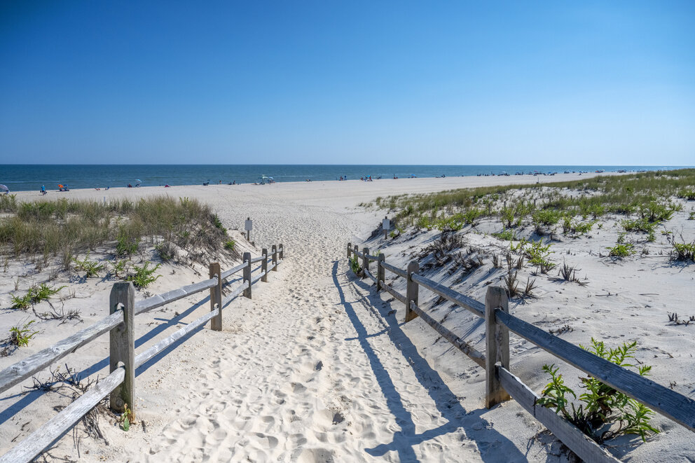 a path leading to a beach