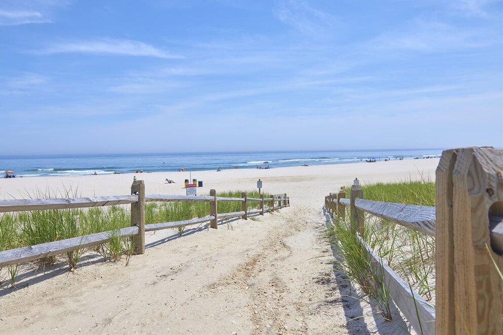 beach pathway from our LBI wedding hotel