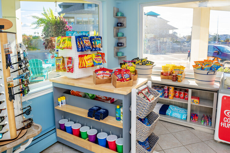 Lobby market with snacks and drinks at LBI hotel | Drifting Sands LBI